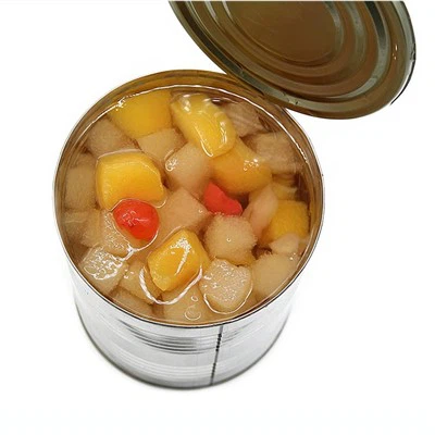 Còctel de fruites en xarop pesat